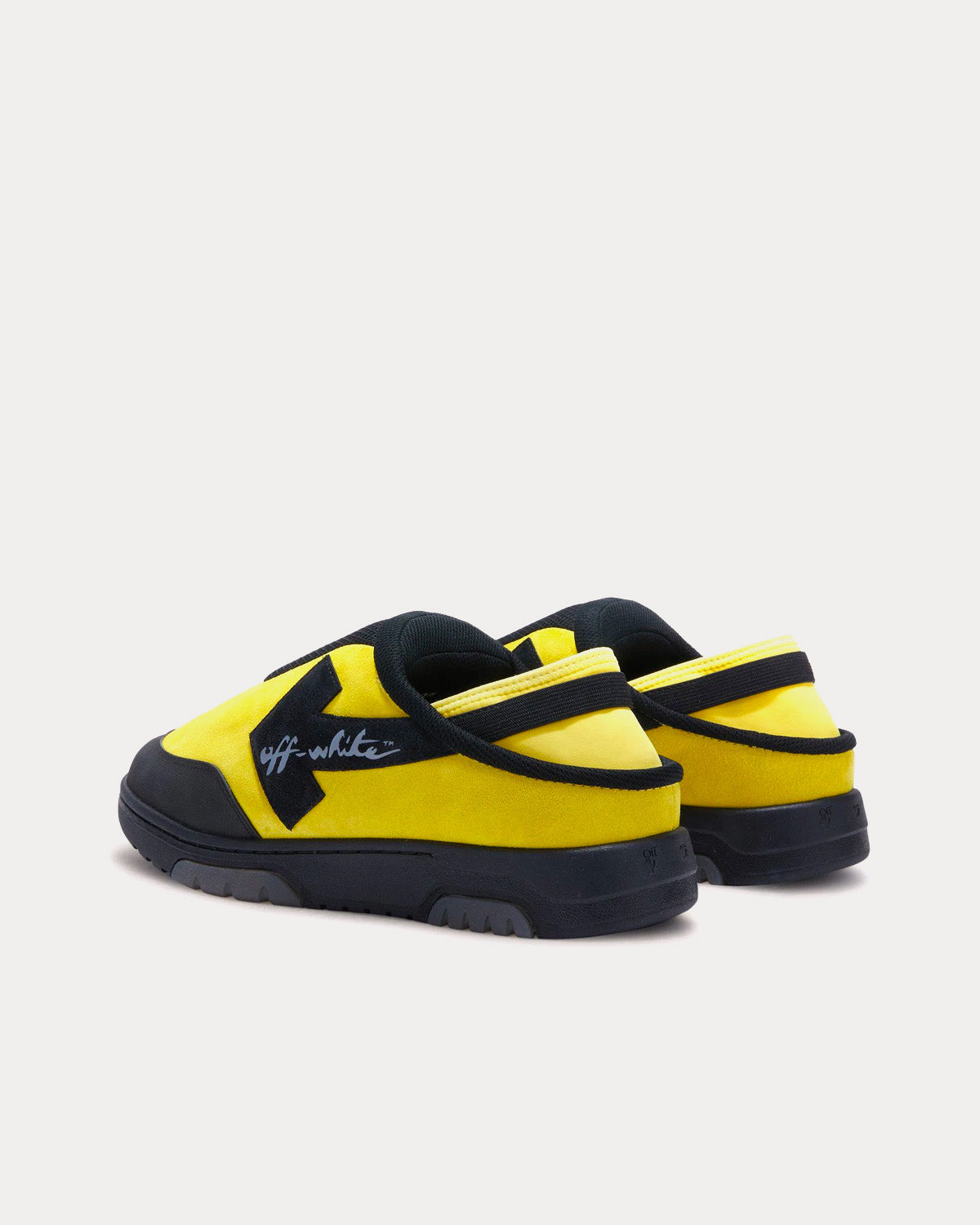 Off-White Mule Out Of Office Yellow / Black Slip Ons - 4