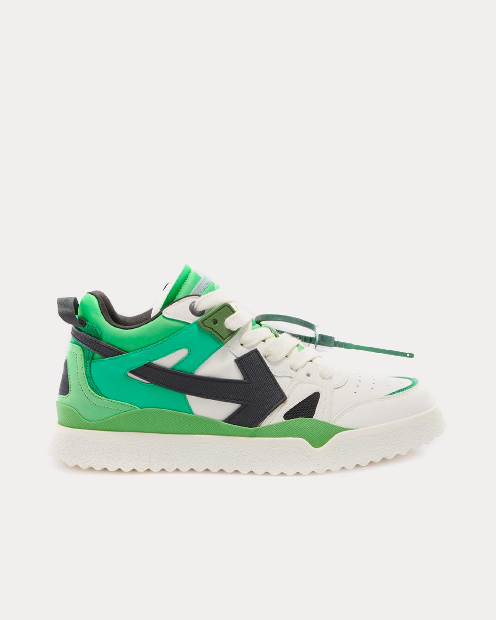 Off-White New Mid Top Sponge Green / Black Mid Top Sneakers - 1