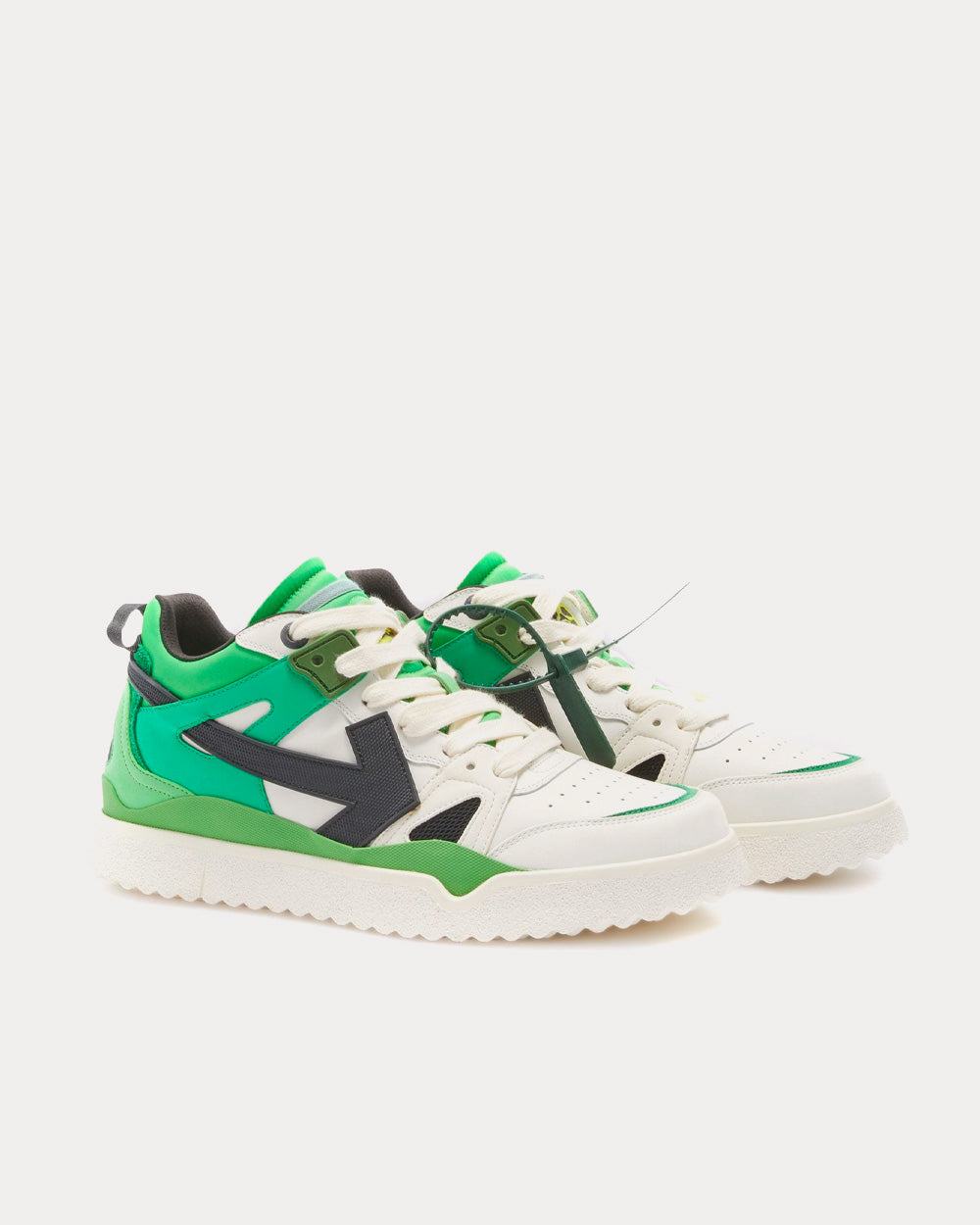 Off-White New Mid Top Sponge Green / Black Mid Top Sneakers - 3