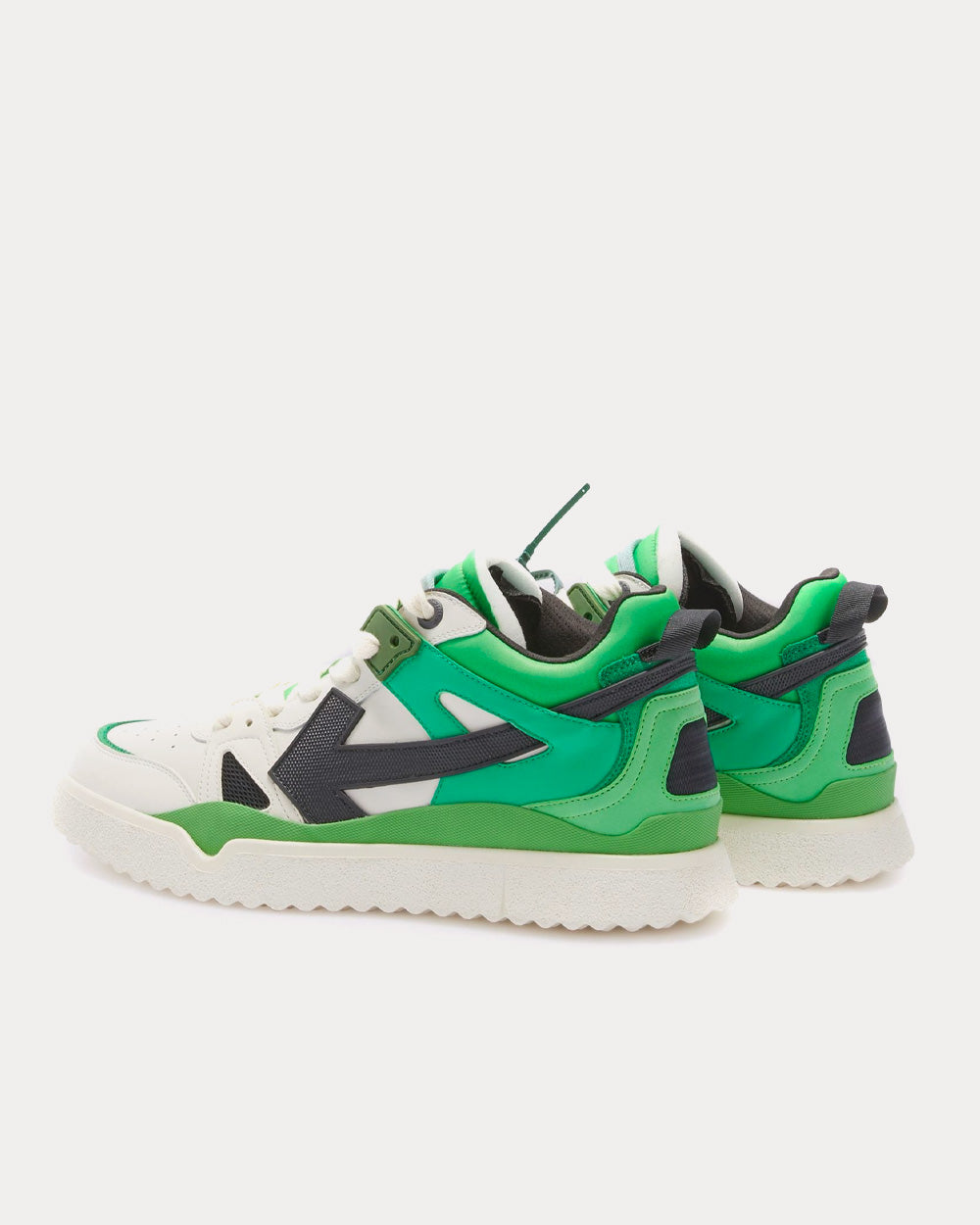 Off-White New Mid Top Sponge Green / Black Mid Top Sneakers - 4