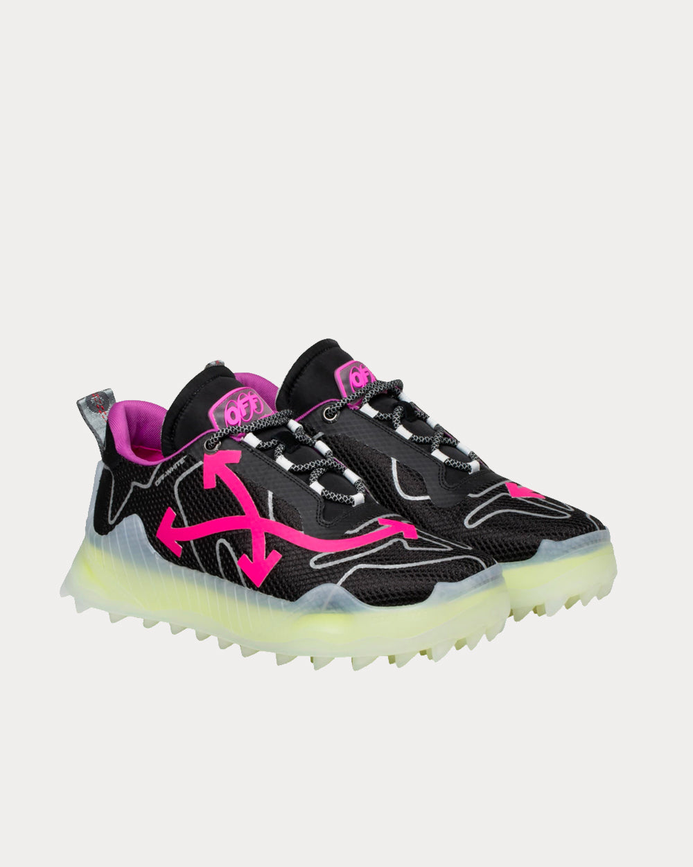 Off-White ODSY-1000 Trasparent Fuchsia Low Top Sneakers - 2