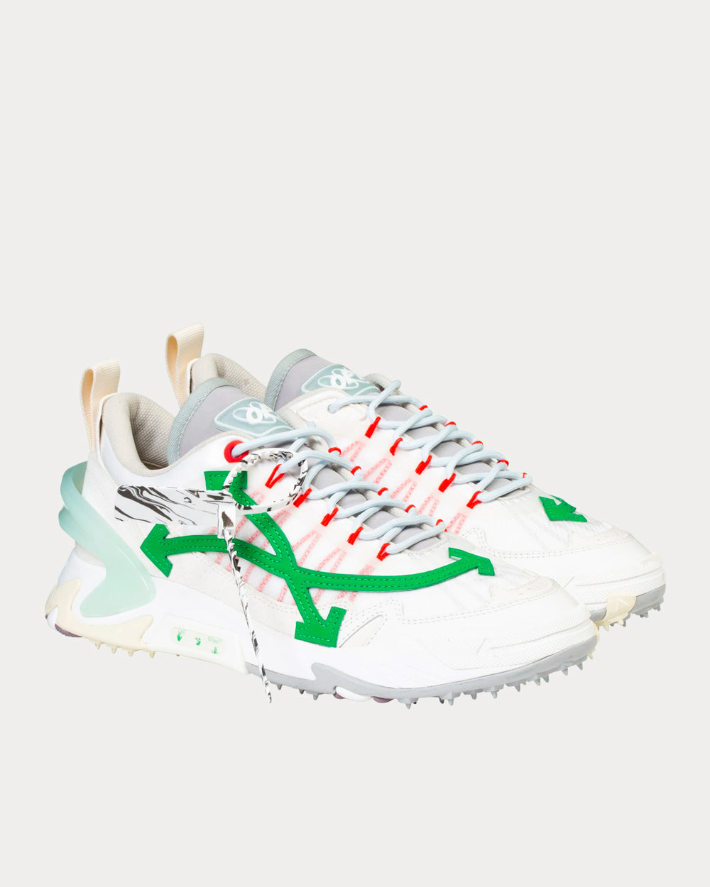 Off-White - ODSY-2000 White Green Low Top Sneakers