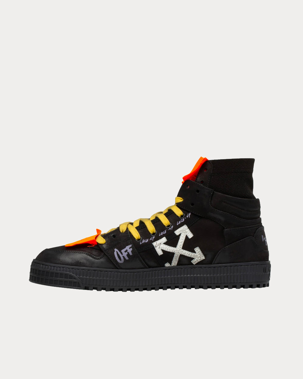 Off-White OFF-COURT 3.0 Black Black High Top Sneakers - 3