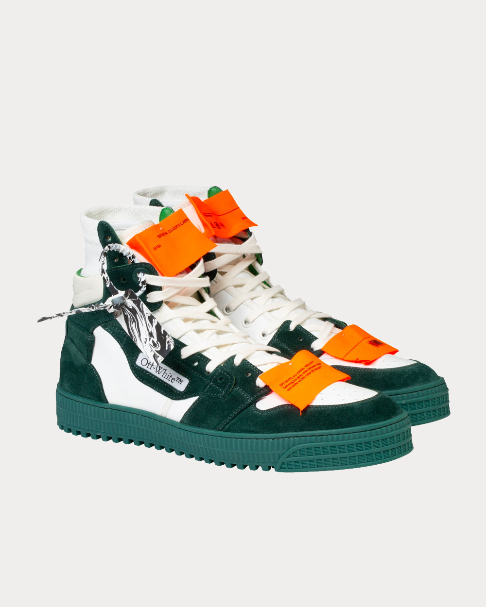 Off-White OFF-COURT 3.0 White Green High Top Sneakers - 2