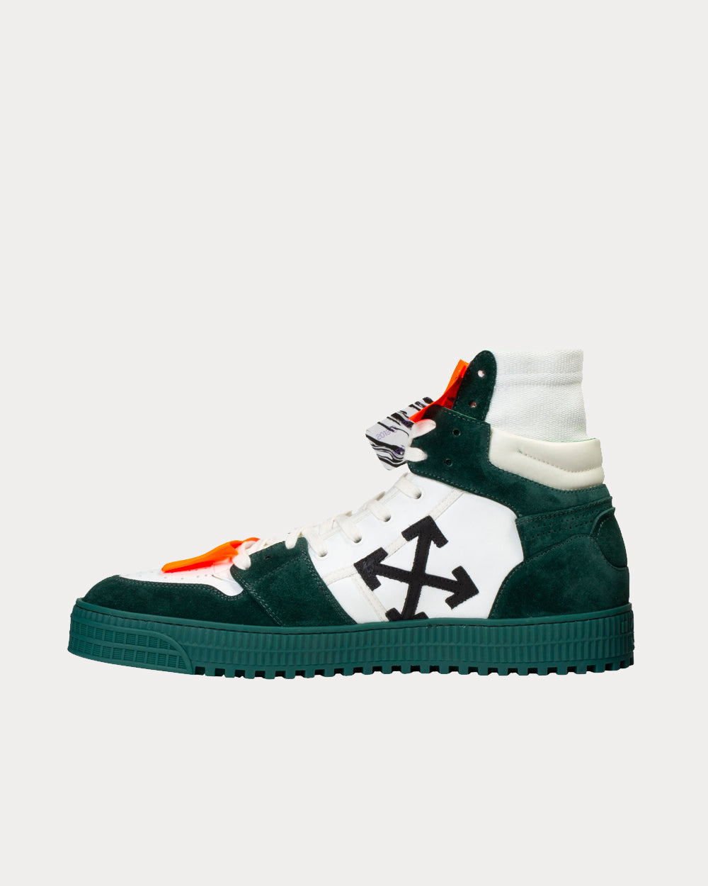 Off-White OFF-COURT 3.0 White Green High Top Sneakers - 3