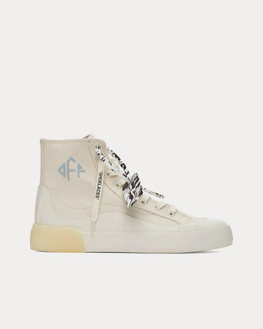 Off-White Vulcanized Canvas Cream / White High Top Sneakers