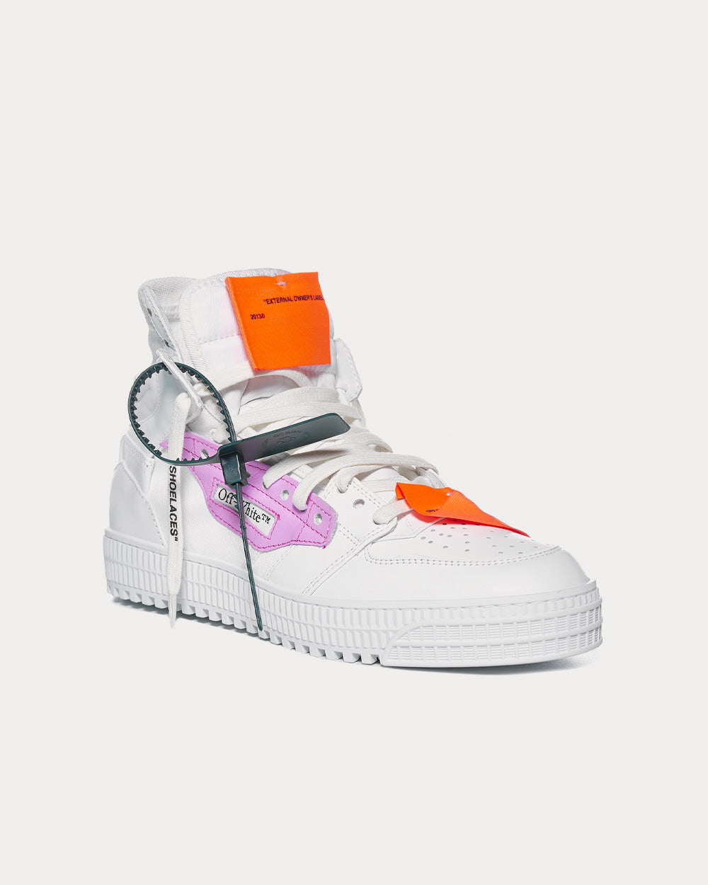 Off-White Off-Court 3.0 White / Fuchsia High Top Sneakers - 2