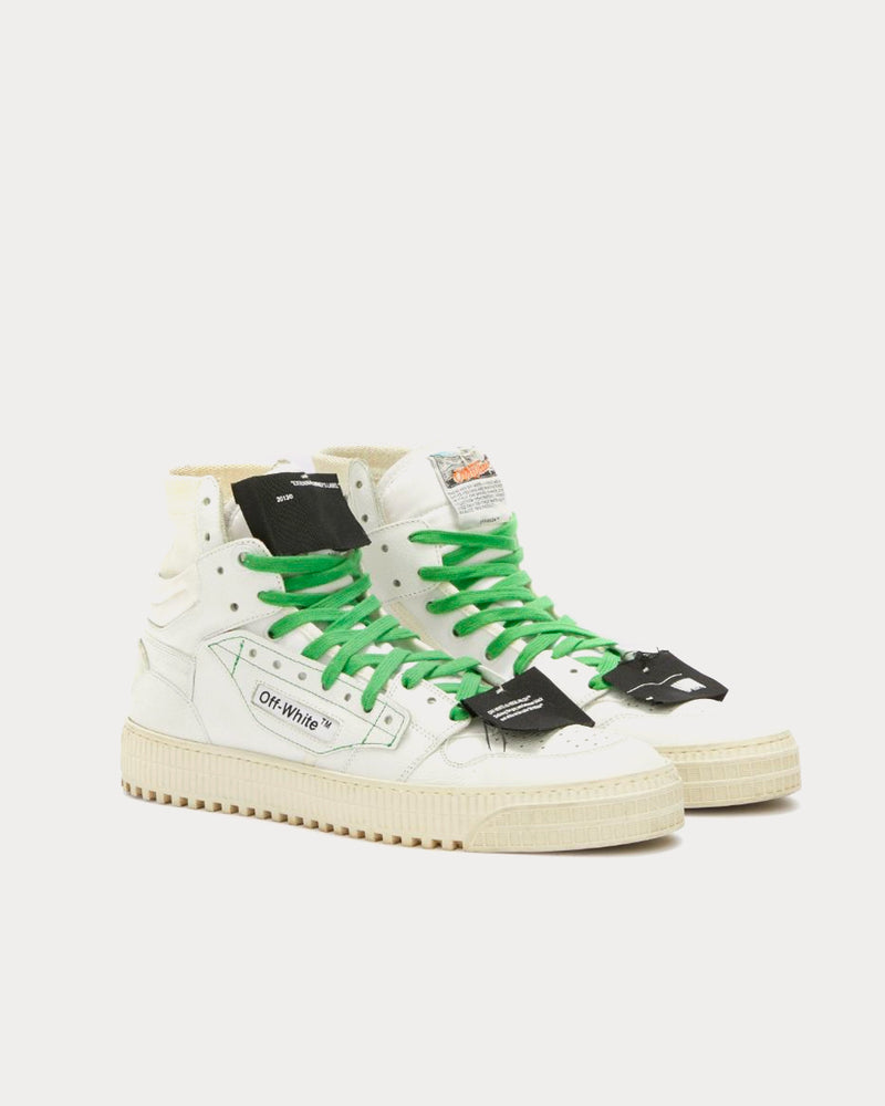 Off-White Off-Court 3.0 White / Green High Top Sneakers - 2