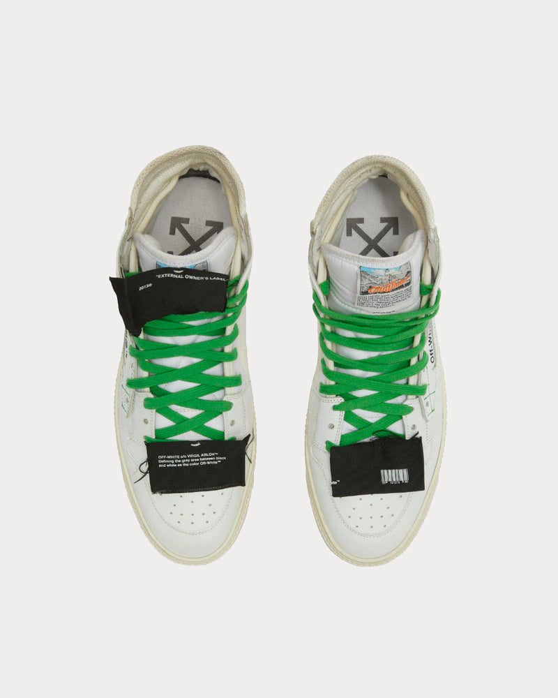 Off-White Off-Court 3.0 White / Green High Top Sneakers - 4