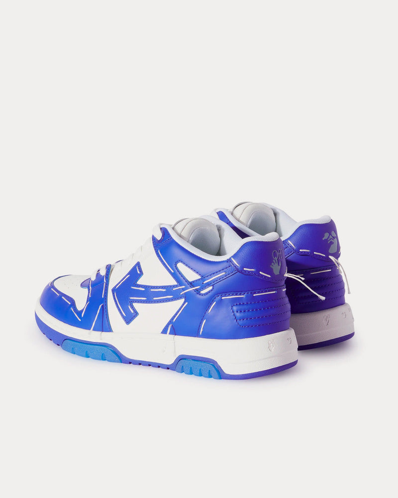 Off-White Ooo Low Sartorial Stitching Dark Blue / White Low Top Sneakers - 4