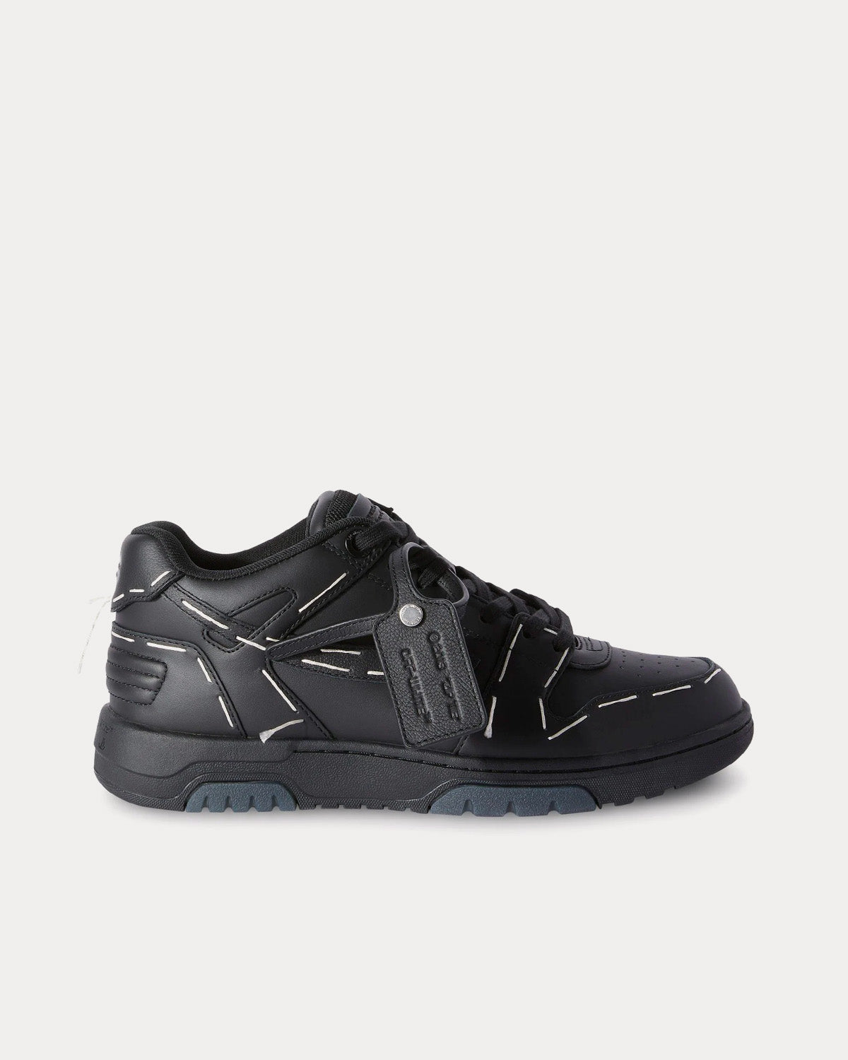 Off-White Ooo Low Sartorial Stitching Black Low Top Sneakers - 1