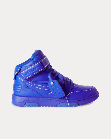 Off-White Ooo Mid Sartorial Stitching Dark Blue High Top Sneakers