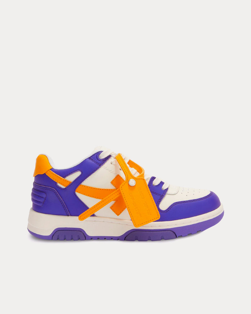 Off-White Out Of Office Purple / Yellow Low Top Sneakers - 1