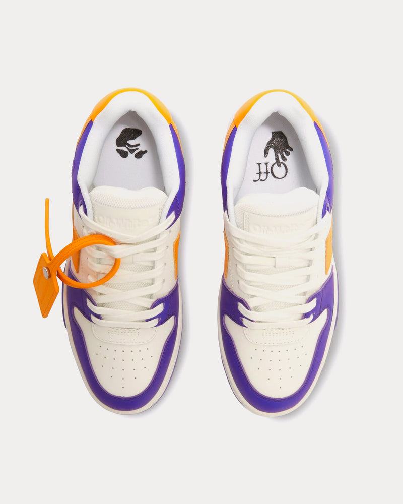 Off-White Out Of Office Purple / Yellow Low Top Sneakers - 2