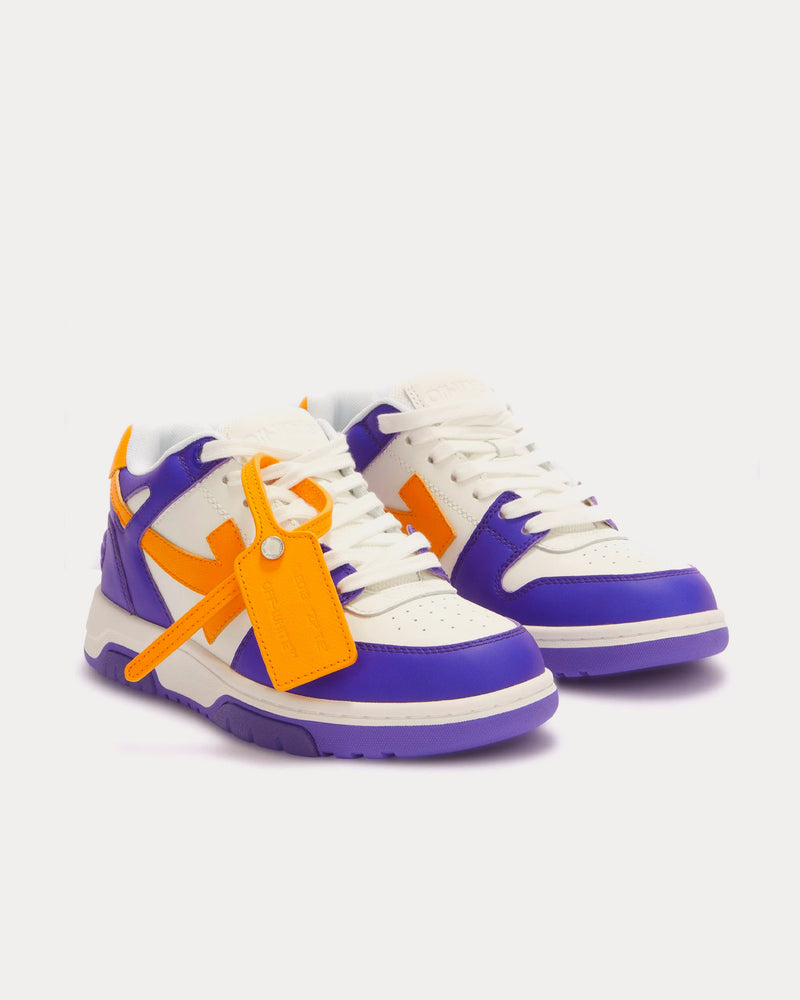 Off-White Out Of Office Purple / Yellow Low Top Sneakers - 3