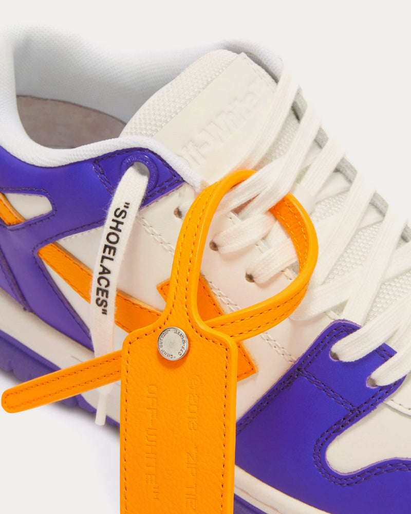 Off-White Out Of Office Purple / Yellow Low Top Sneakers - 5