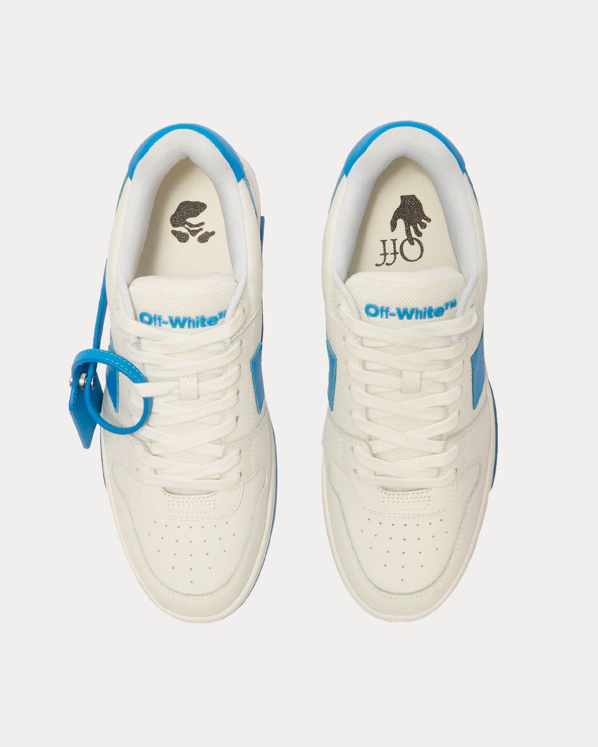 Off-White Out Of Office Calf Leather White / Blue Low Top Sneakers - 2