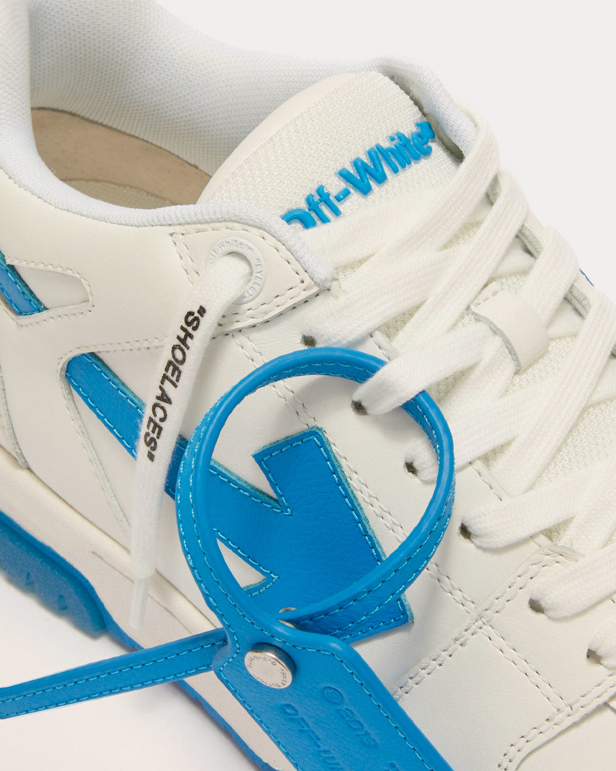 OFF-WHITE Out Of Office OOO Low Tops White Blue