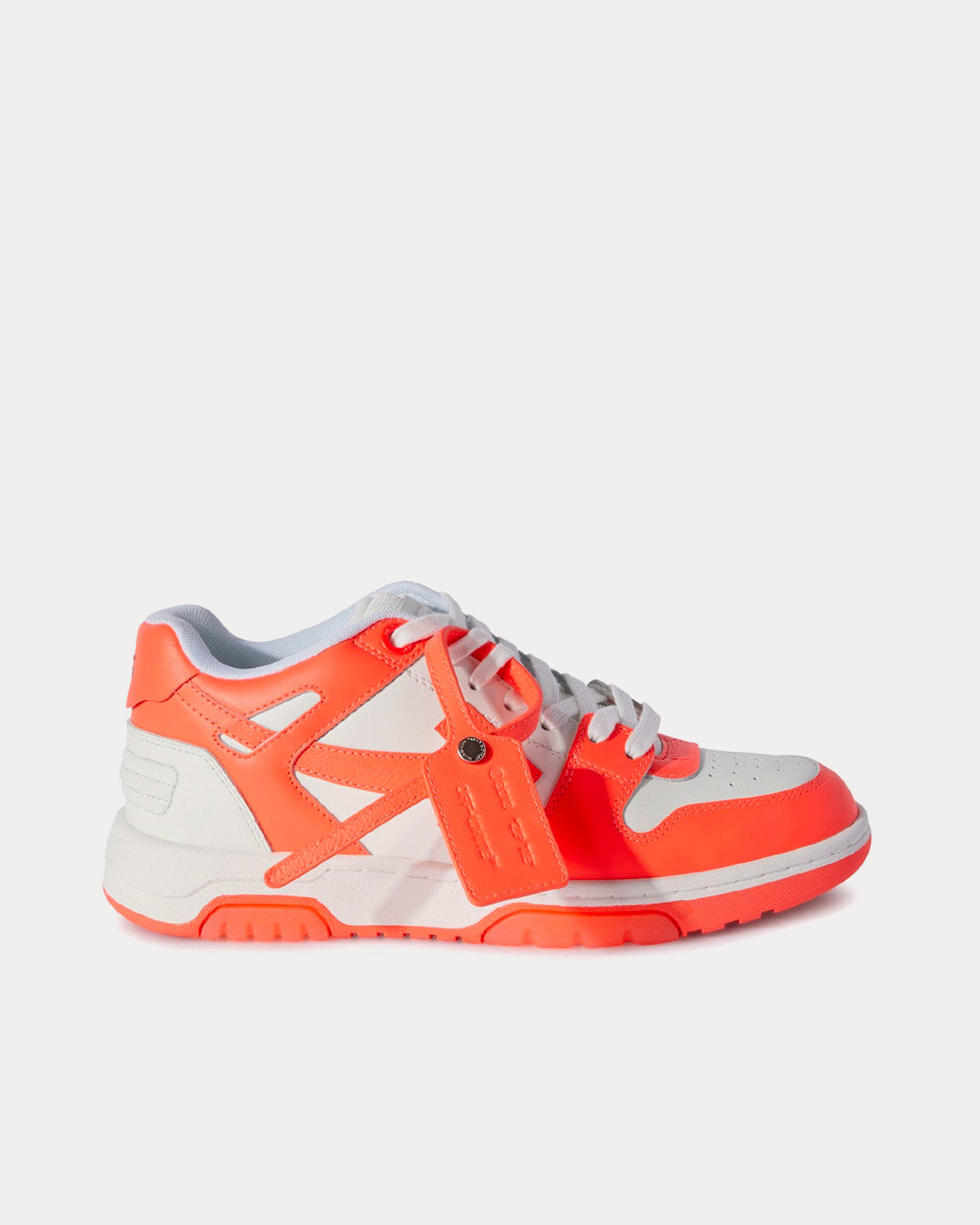 Off-White Out Of Office Calf Leather White / Orange Low Top Sneakers - 1