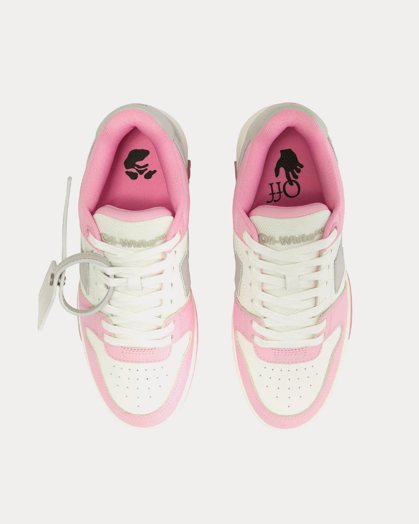 Off-White Out of Office Grey Arrow Calf Leather Pink / White Low