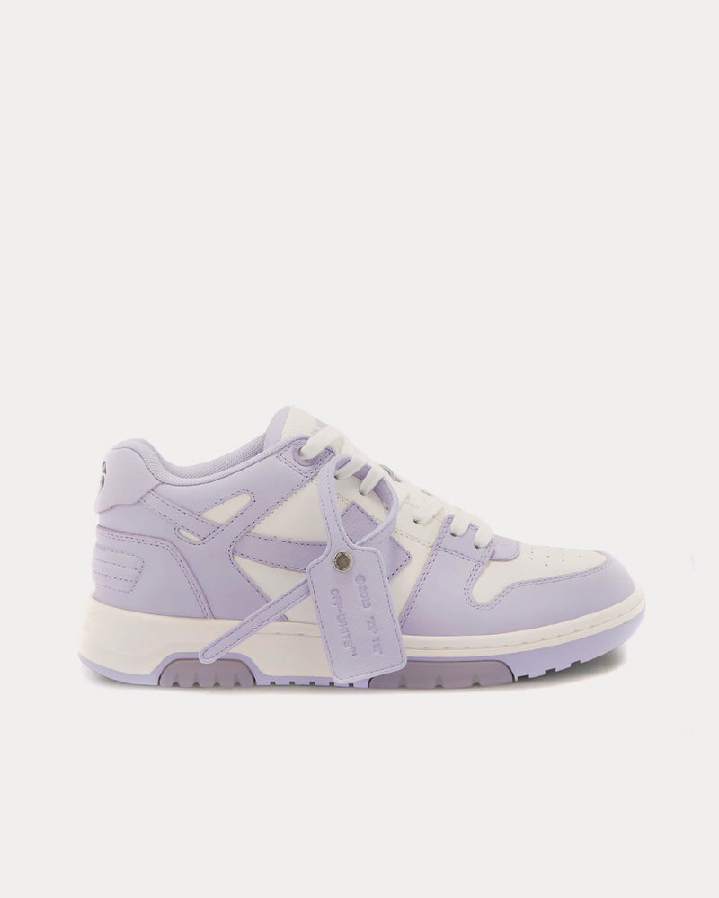 Off-White Out of Office Lilac Arrow Calf Leather Lilac / White Low Top Sneakers - 1