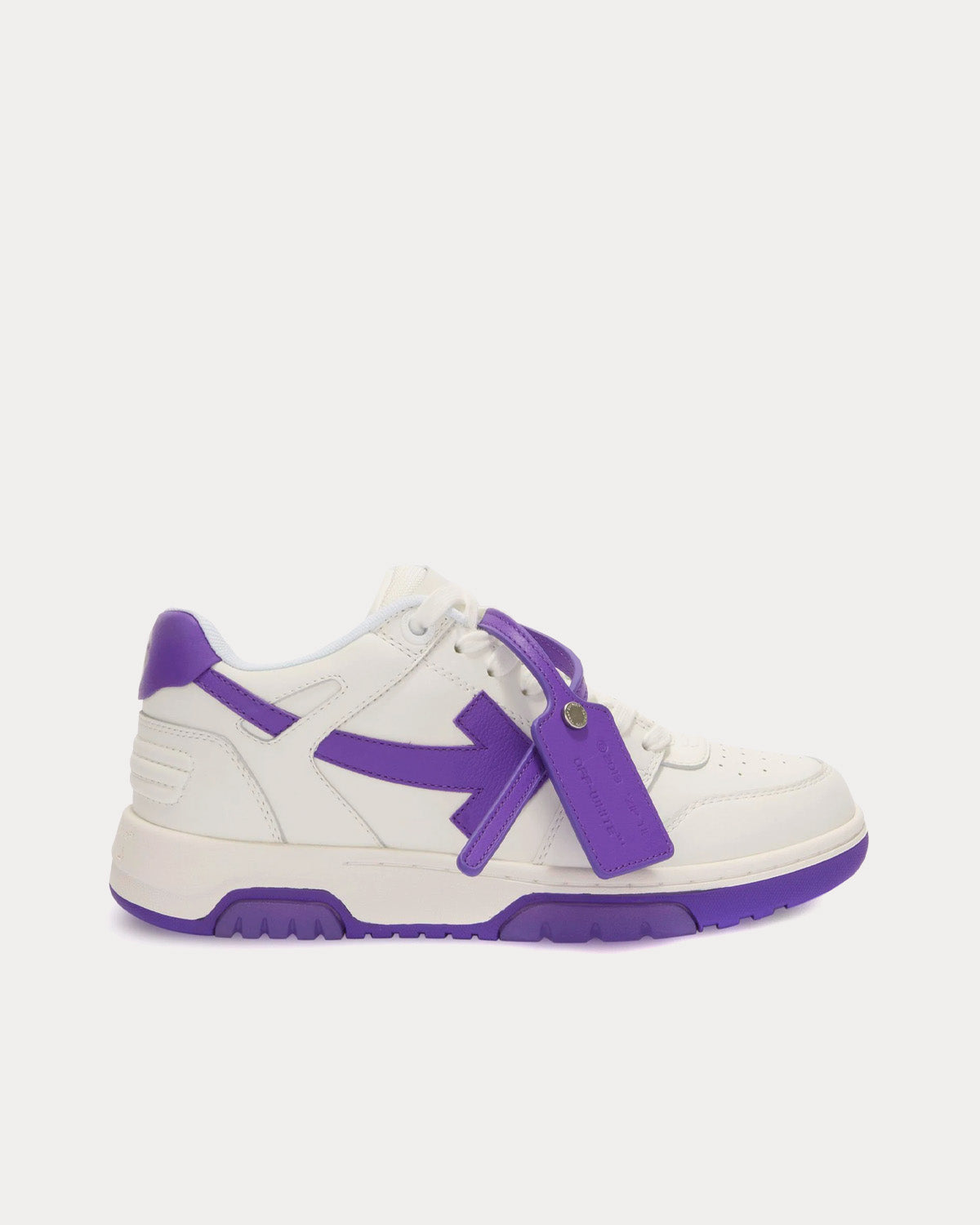 Off-White Out Of Office Calf Leather White / Violet Low Top Sneakers - 1