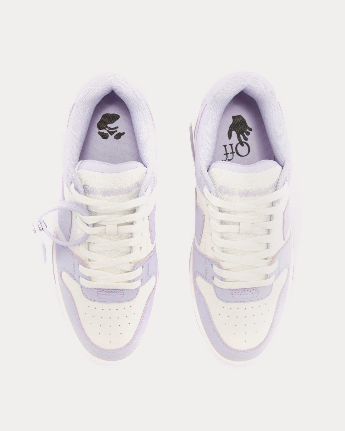 Off-White Out of Office Lilac Arrow Calf Leather Lilac / White Low Top Sneakers - 2