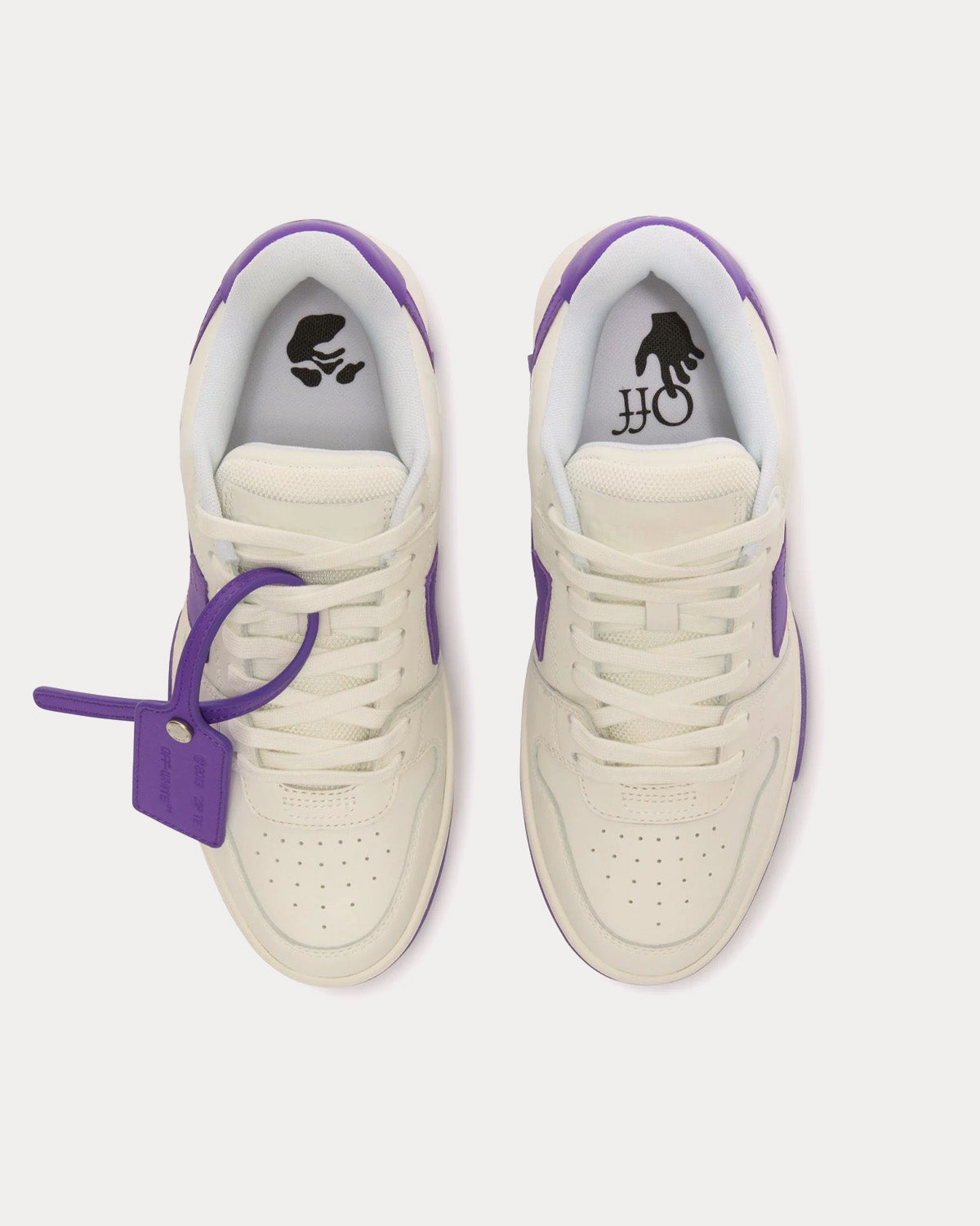 Off-White Out Of Office Calf Leather White / Violet Low Top Sneakers - 2