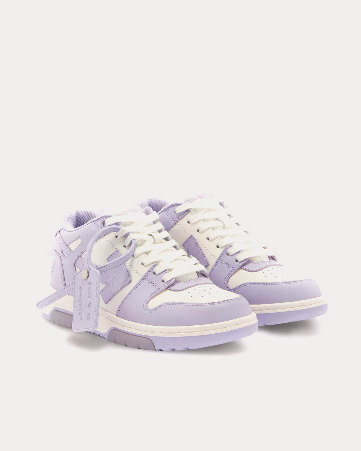 Off-White Out of Office Lilac Arrow Calf Leather Lilac / White Low Top Sneakers - 3