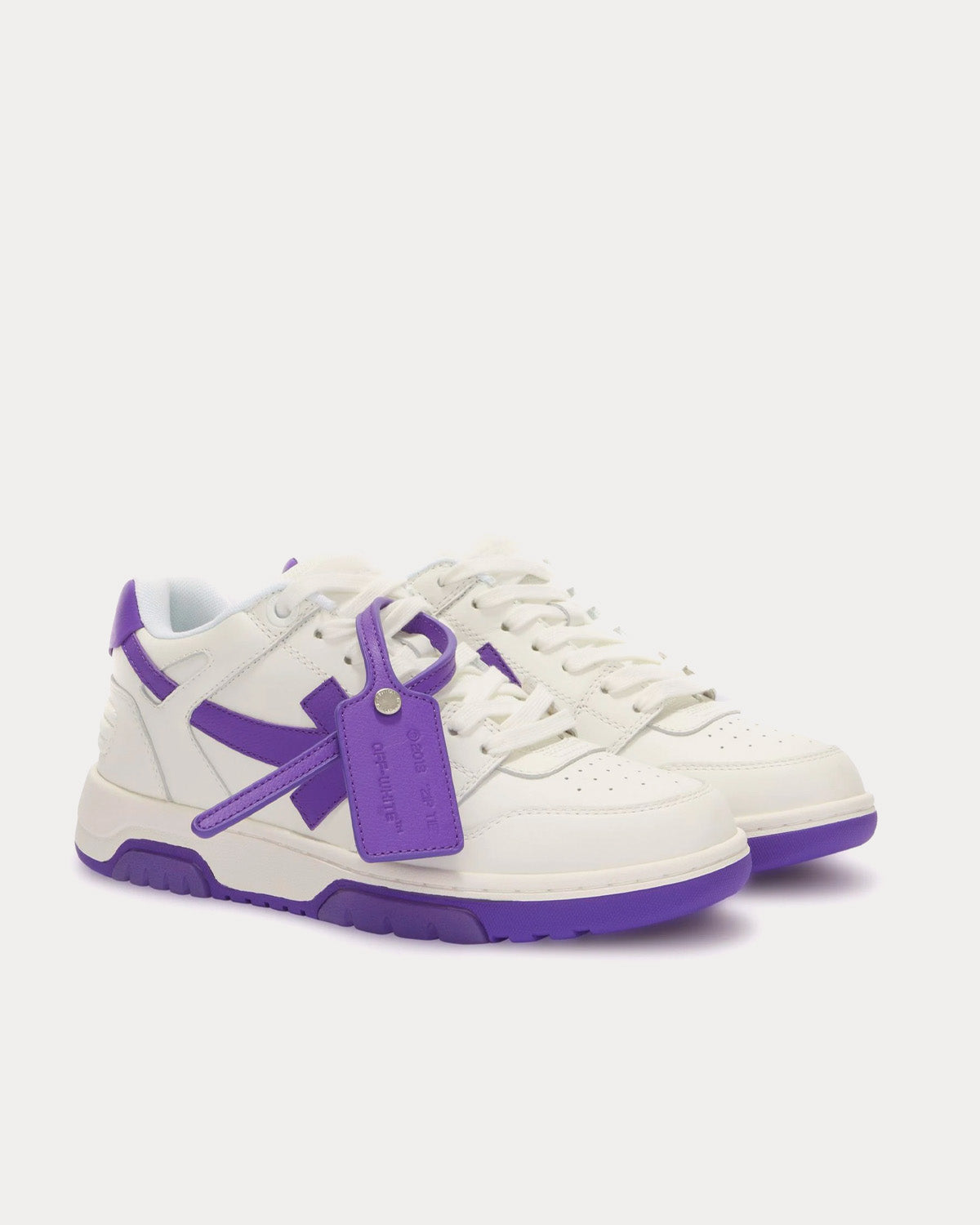 Off-White Out Of Office Calf Leather White / Violet Low Top Sneakers - 3