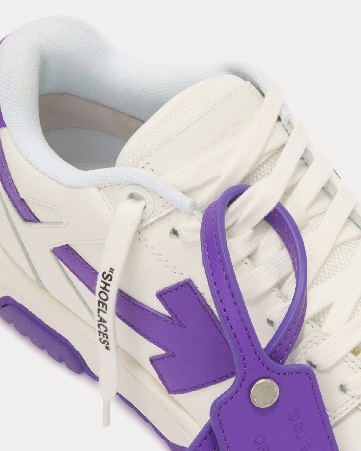 Off-White Out Of Office Calf Leather White / Violet Low Top Sneakers - 5