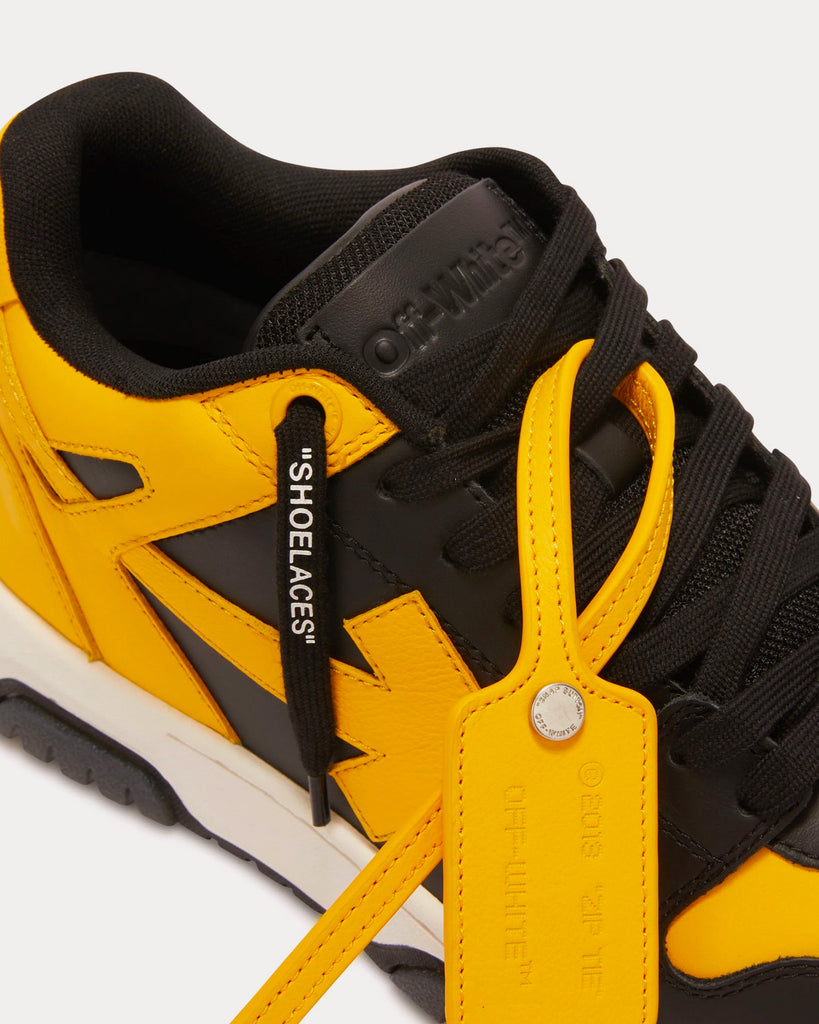 Off White Out Of Office Calf Leather Yellow Black Low Top