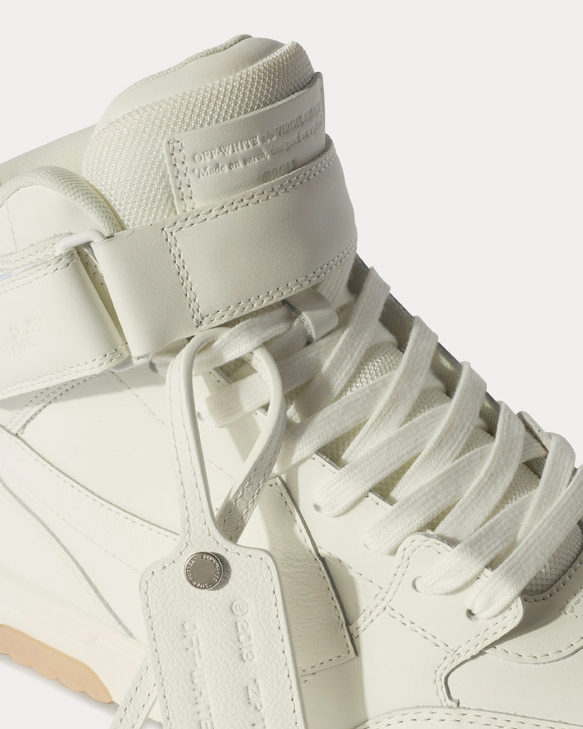 Off-White Out Of Office Lea White / White Mid Top Sneakers - Sneak