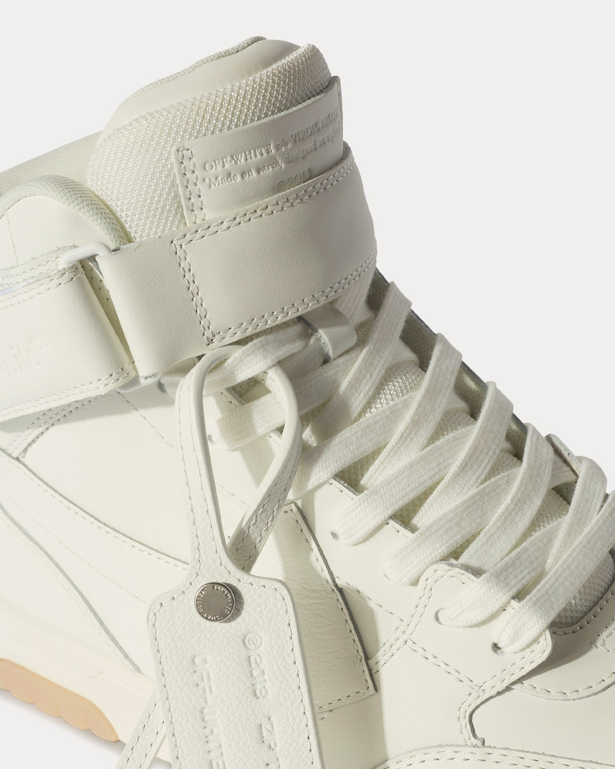 Off-White Out Of Office Lea White / White Mid Top Sneakers - 5