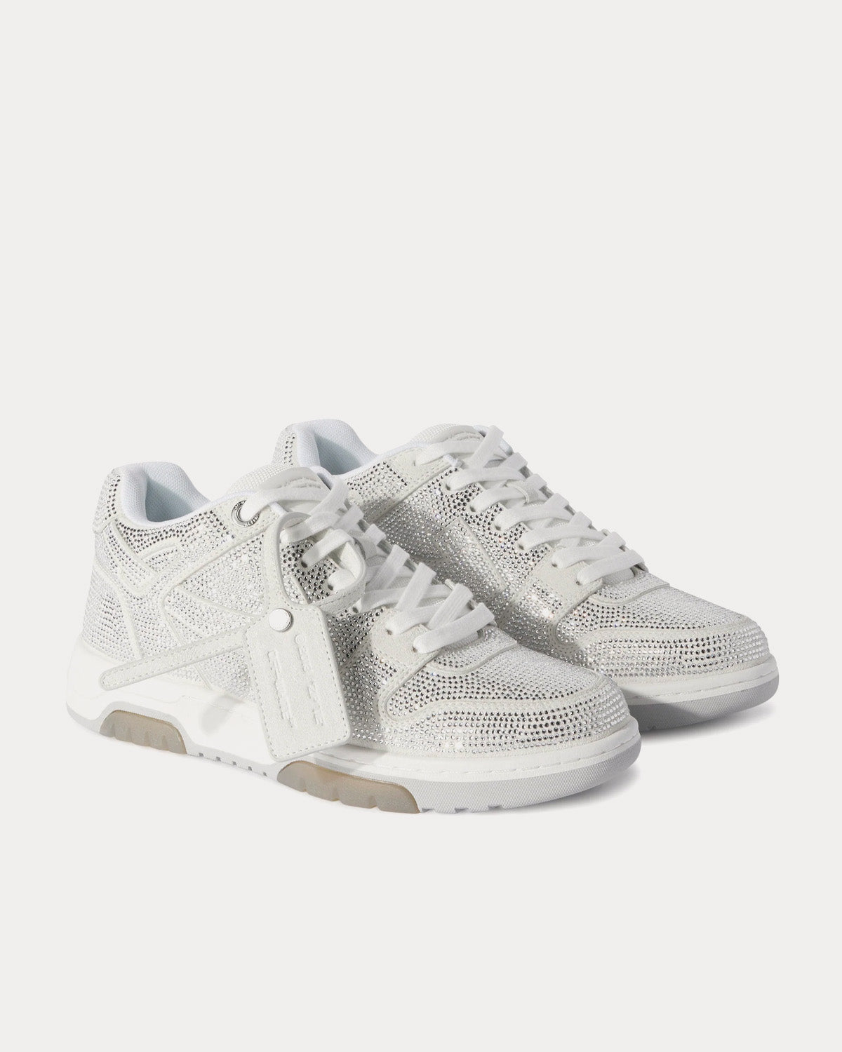 Off-White Out Of Office Strass Crystal Details White Low Top Sneakers - 3