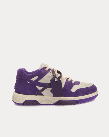 Off-White Out Of Office Vintage Suede White / Purple Low Top Sneakers