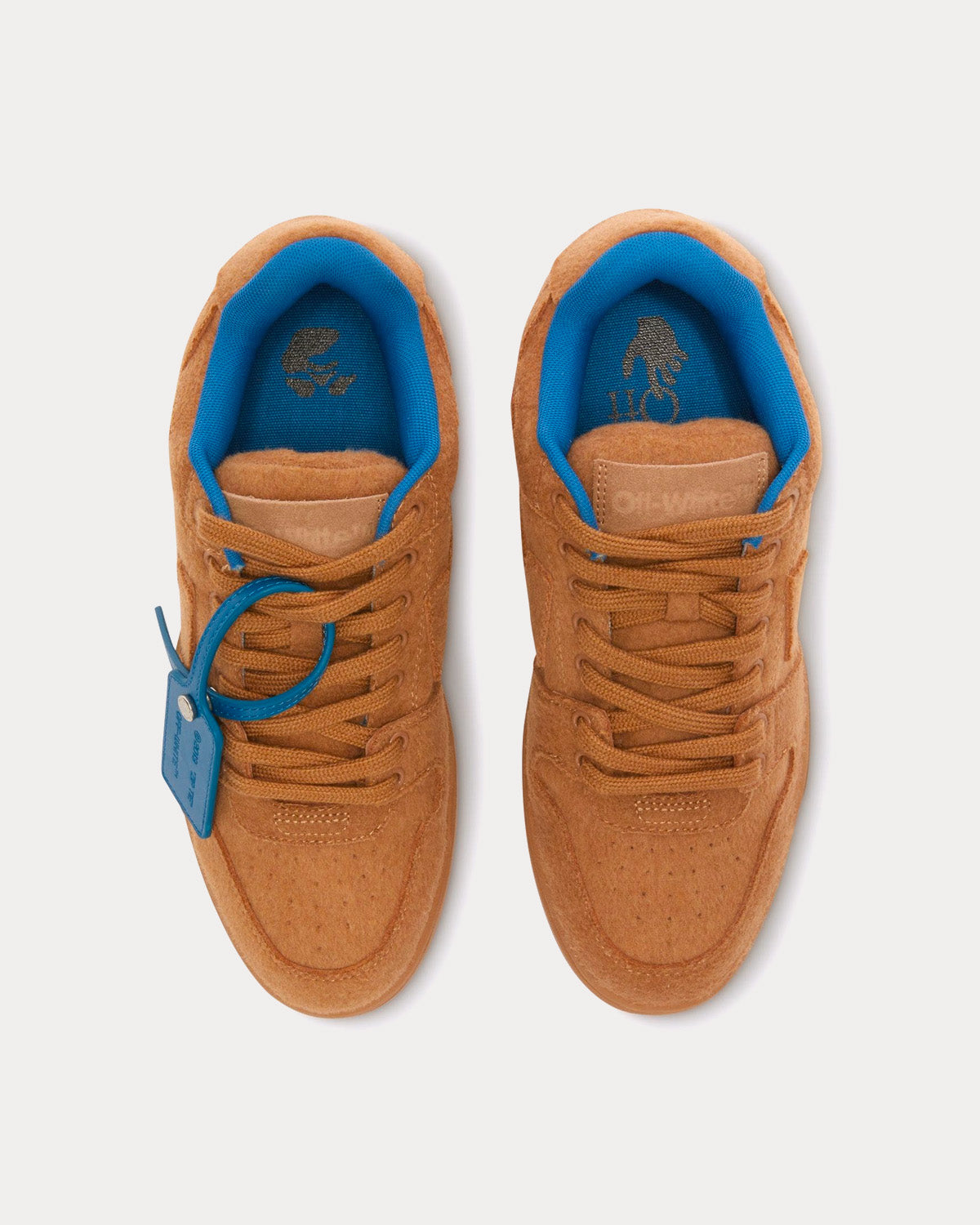 Off-White Out Of Office Wool Camel / Blue Low Top Sneakers - 2