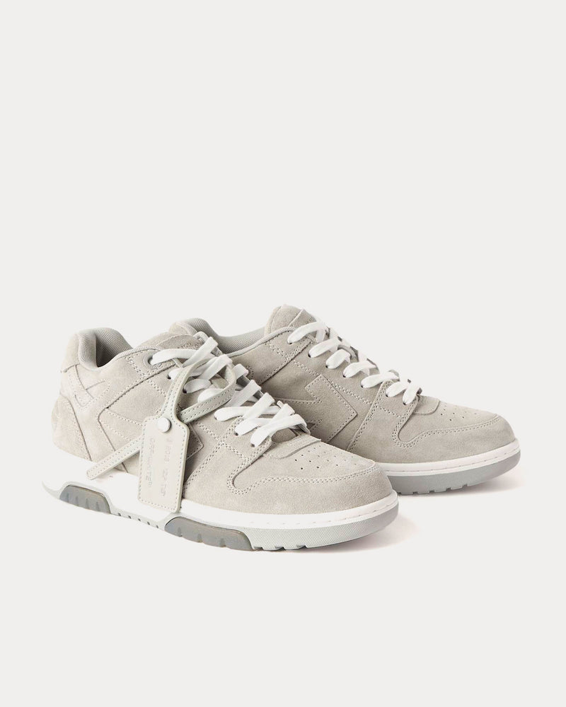 Off-White Out of Office Leather-Trimmed Suede Stone Low Top Sneakers - 2