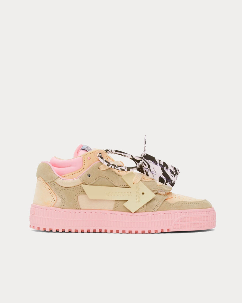 Pink off cheap white trainers