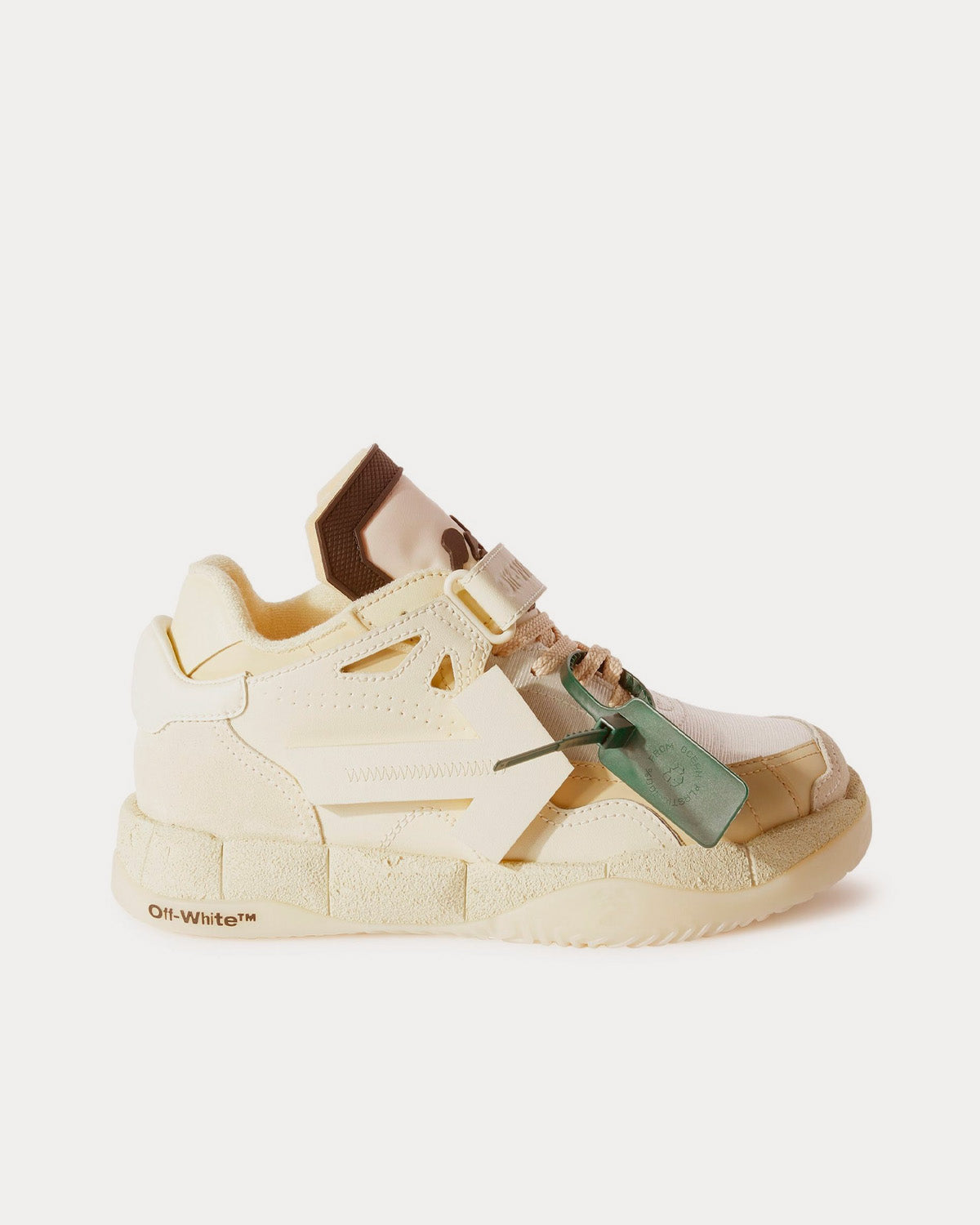 Off-White Puzzle Couture Beige Low Top Sneakers - 1