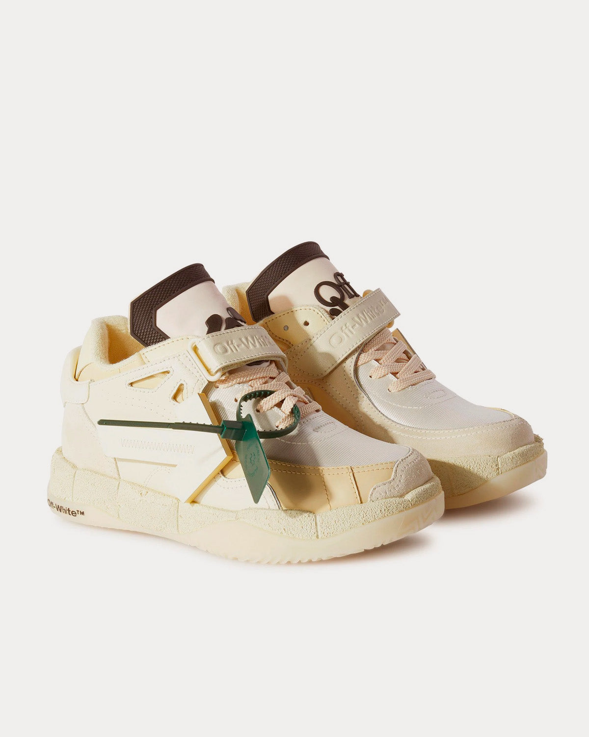 Off-White Puzzle Couture Beige Low Top Sneakers - 3