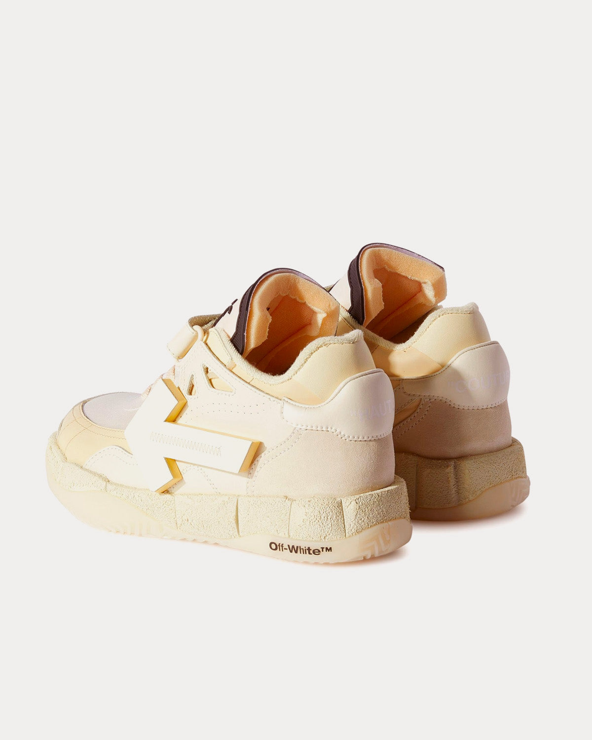 Off-White Puzzle Couture Beige Low Top Sneakers - 4