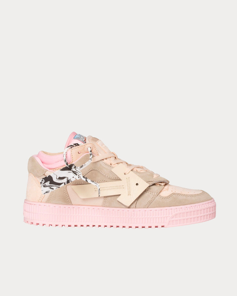 Off-White Floating Arrow Pink Light Grey Low Top Sneakers - 1