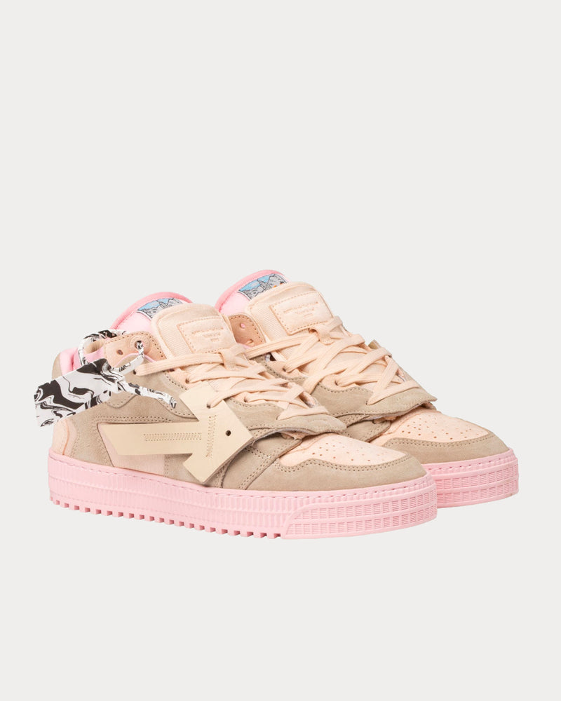 Off-White Floating Arrow Pink Light Grey Low Top Sneakers - 2