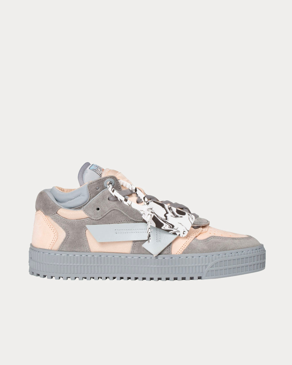 Off-White Floating Arrow 3009 Pink Grey Low Top Sneakers - 1