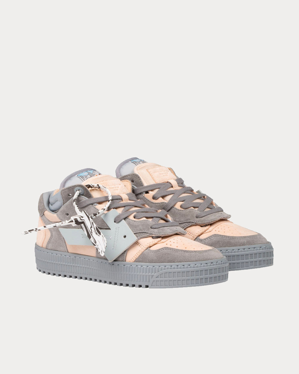 Off-White Floating Arrow 3009 Pink Grey Low Top Sneakers - 2