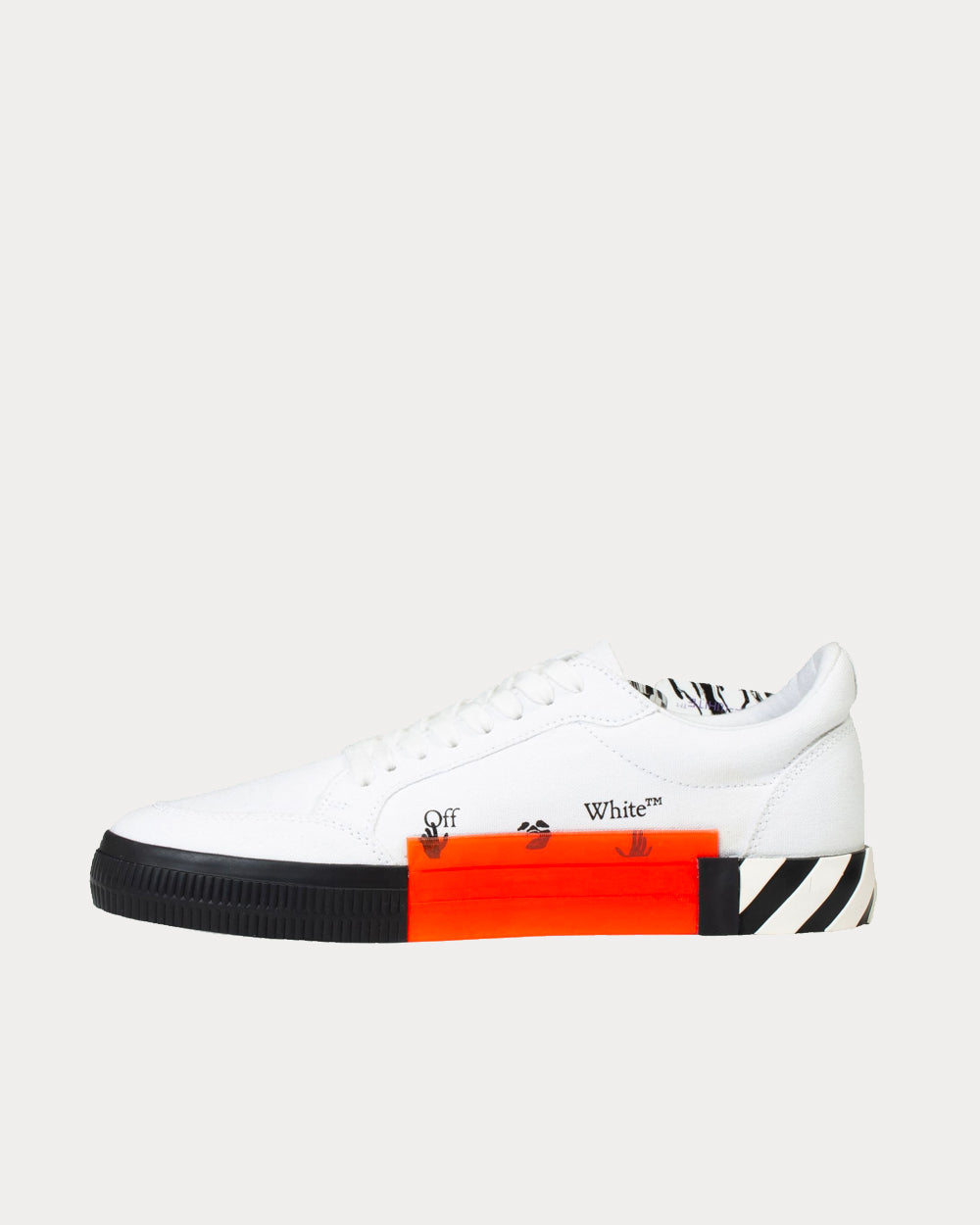 Off-White Vulcanized White / Light Blue Low Top Sneakers - 3