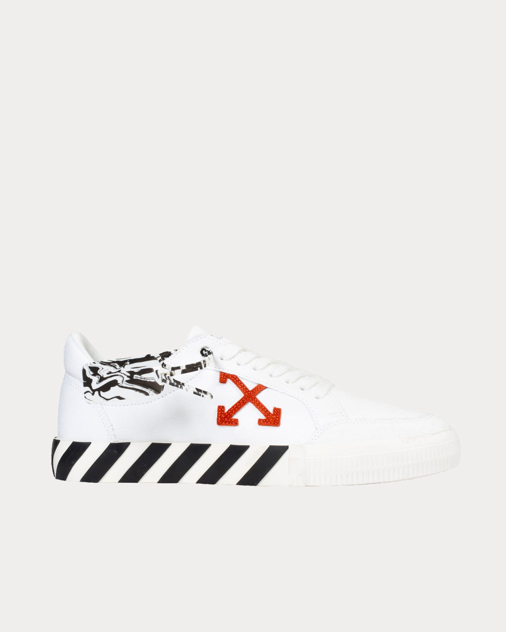 Off-White Vulcanized White / Ocher Yellow Low Top Sneakers - 1