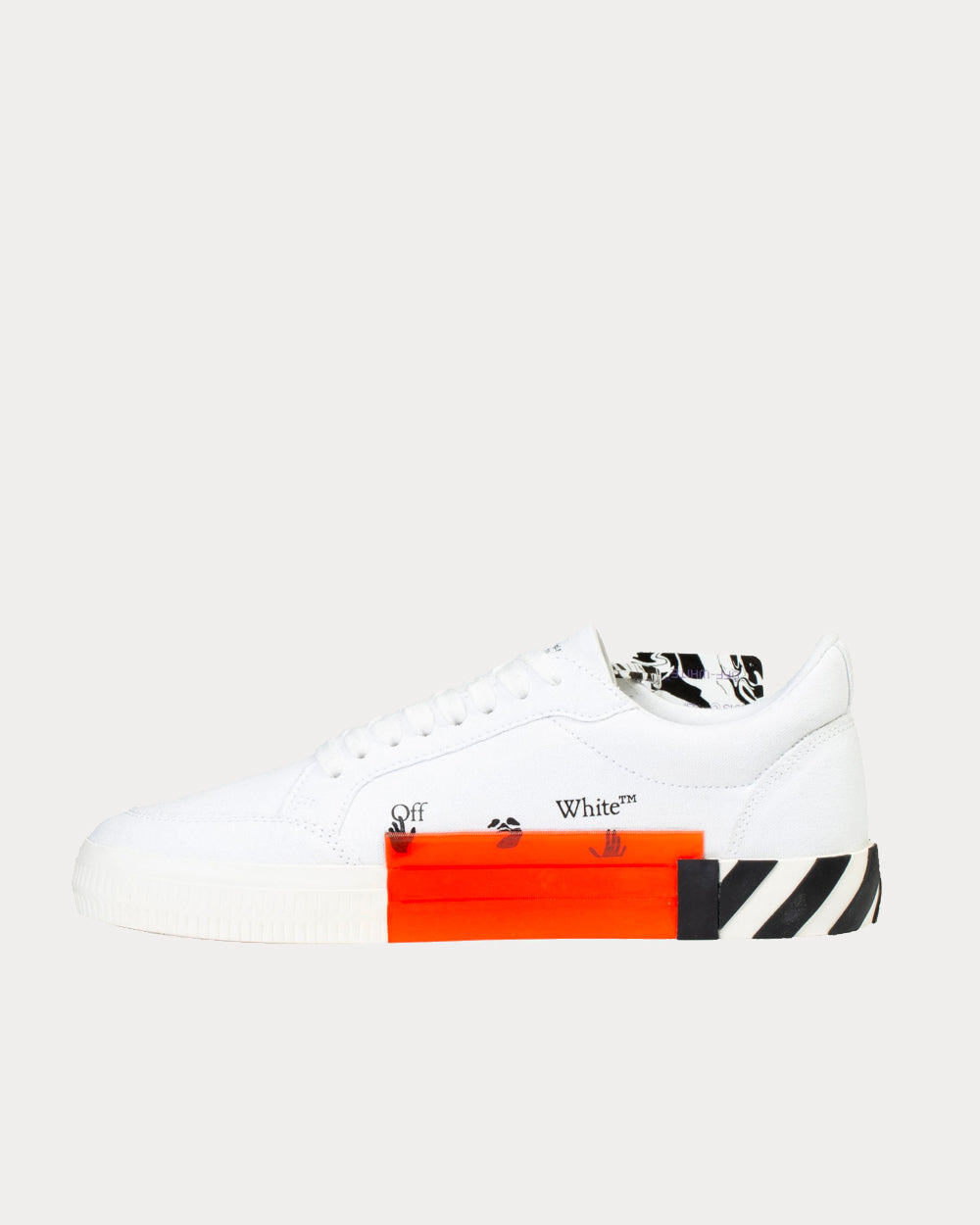 Off-White Vulcanized White / Ocher Yellow Low Top Sneakers - 3