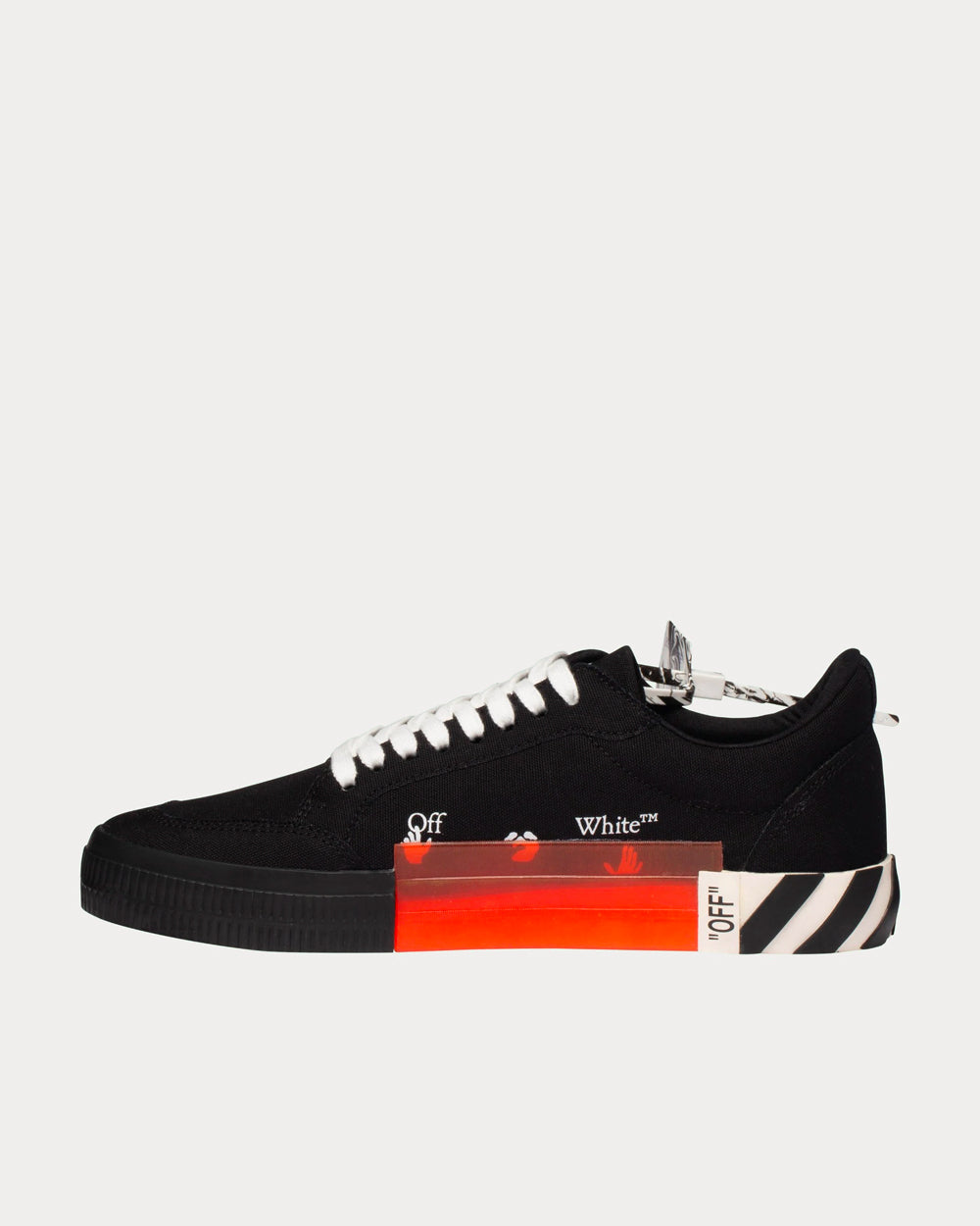 Off-White Vulcanized Black Low Top Sneakers - 3